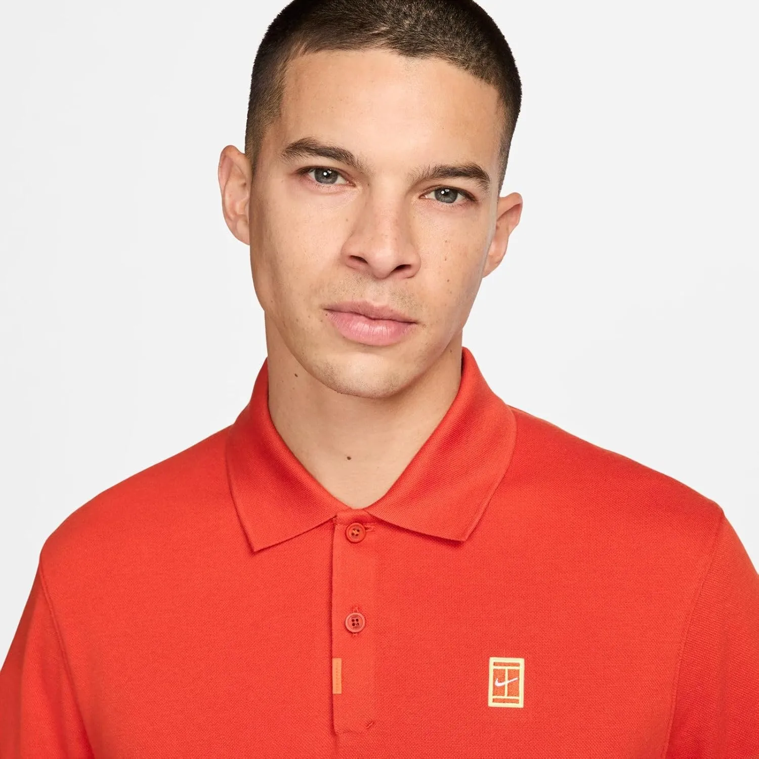 Nike The Polo Men's Slim Fit Polo Melbourne Court Tennis Short Sleeve Premium Woven Shirt