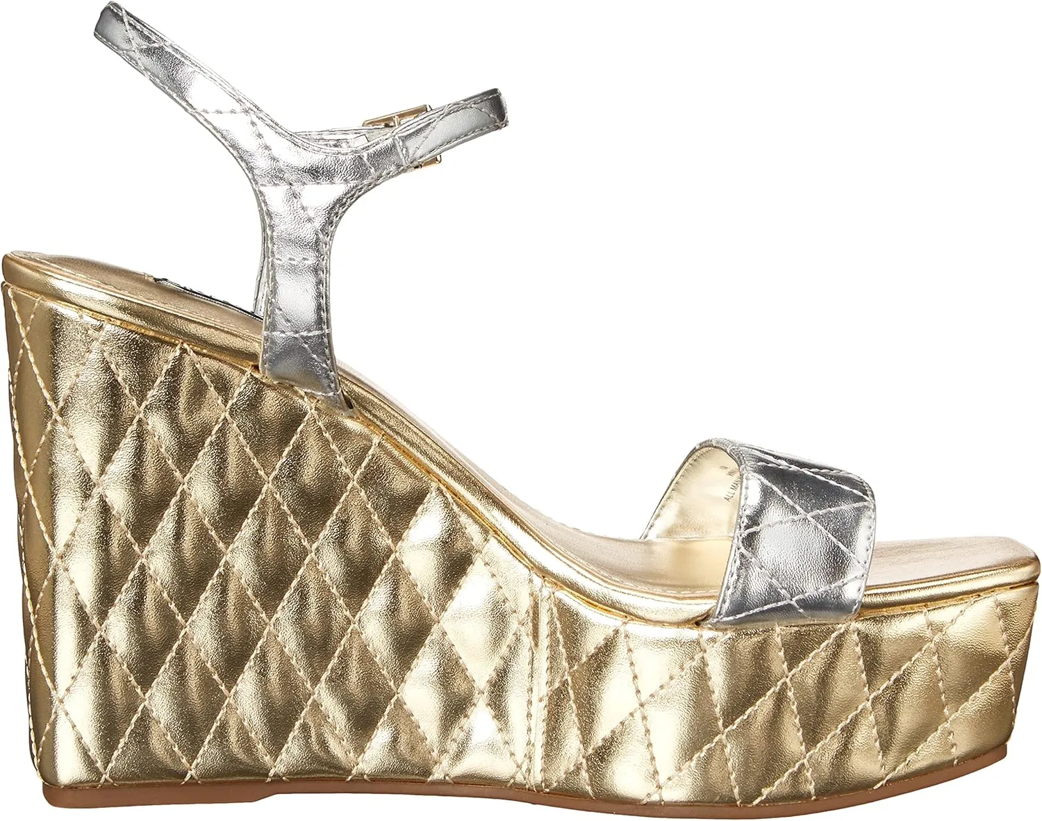 Nine West Women's Nila Squared Open Toe Platform Wedge Sandal