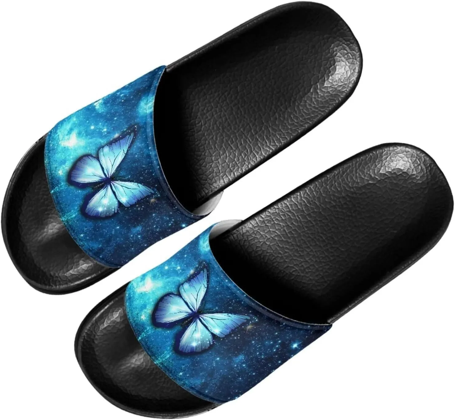 Non Slip Slide Sandals for Women Men, Open Toe House Comfy Flat Slides Slipper for Bathroom Beach