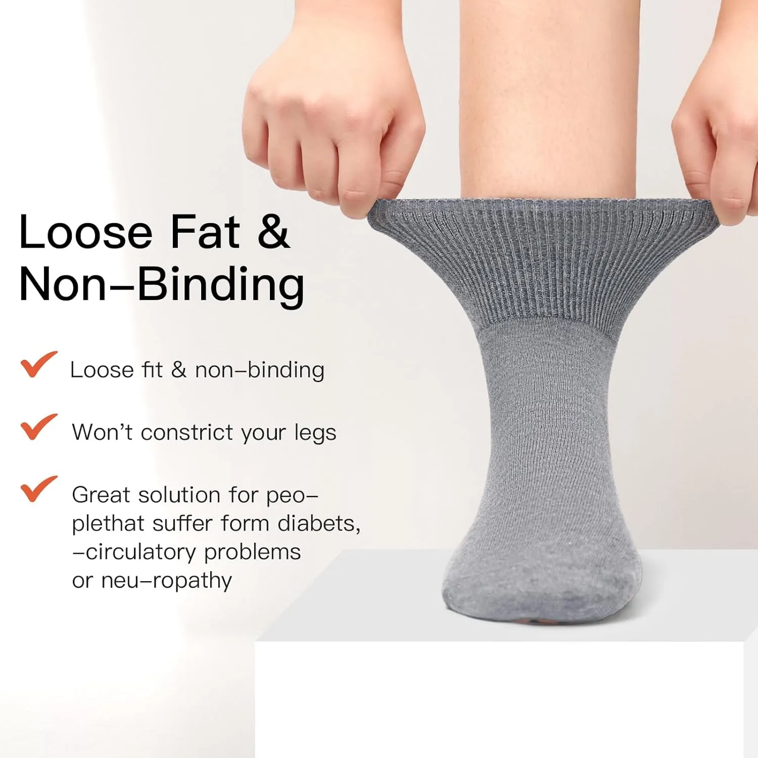 NOVAYARD 5 Pairs Non Slip Socks Hospital Diabetic Non Skid Slipper Socks Men Women