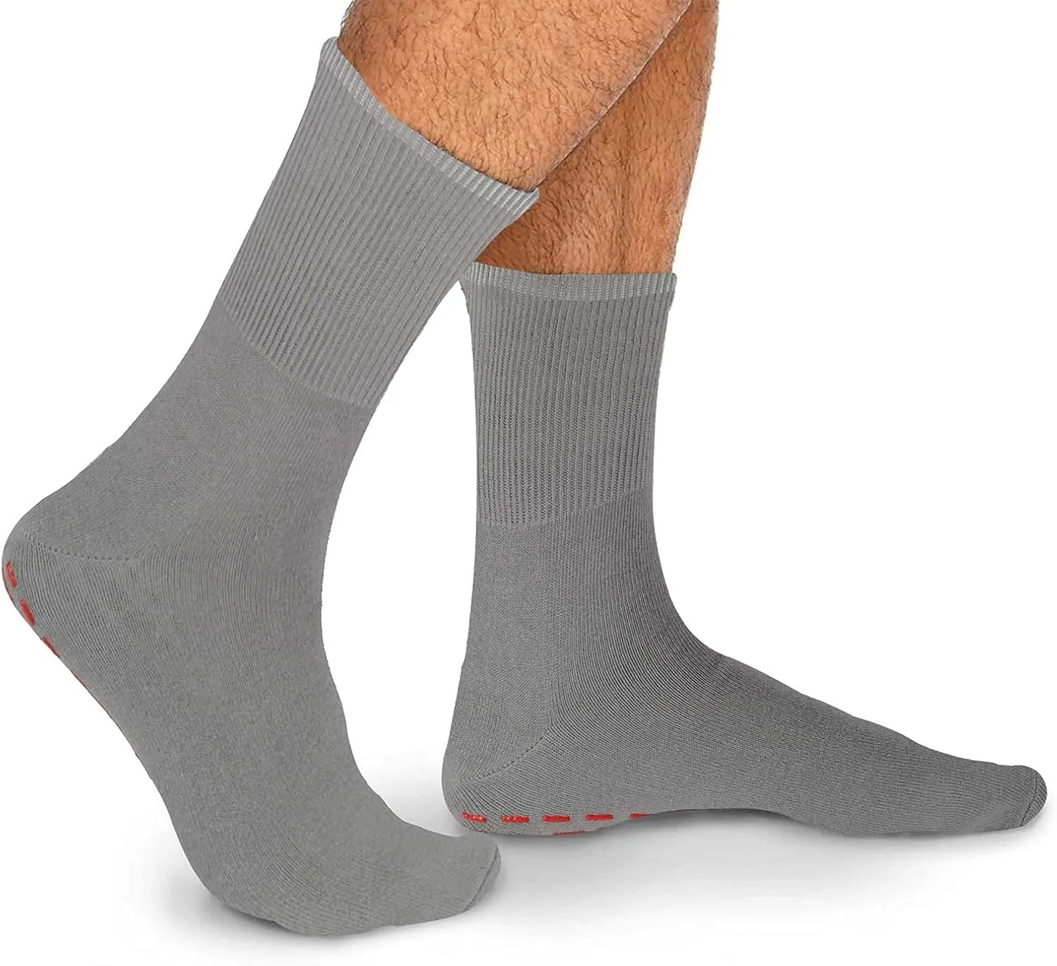 NOVAYARD 5 Pairs Non Slip Socks Hospital Diabetic Non Skid Slipper Socks Men Women