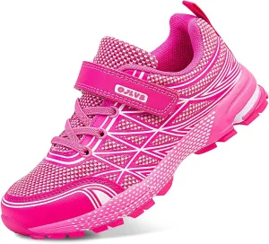 OJLVB Boys Girls Sneakers, Kids Tennis Running Shoes, Athletic Walking Gym Trail Shoe Breathable Lightweight