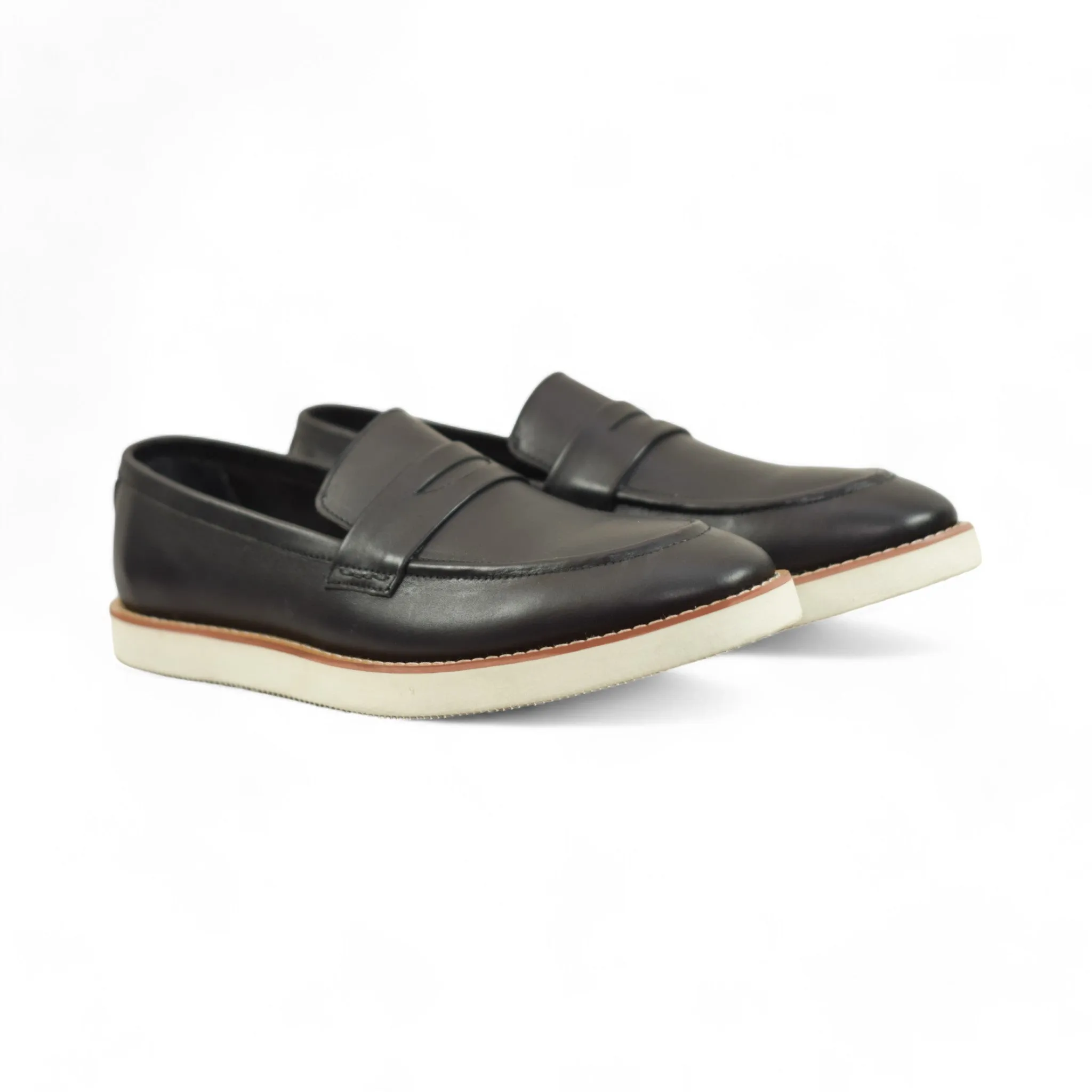 OK-4039 High Sole Leather Loafer