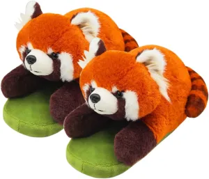 Openhaha Animal Slippers - Cute Fluffy Non-slip Raccoon Gifts for Women, Men