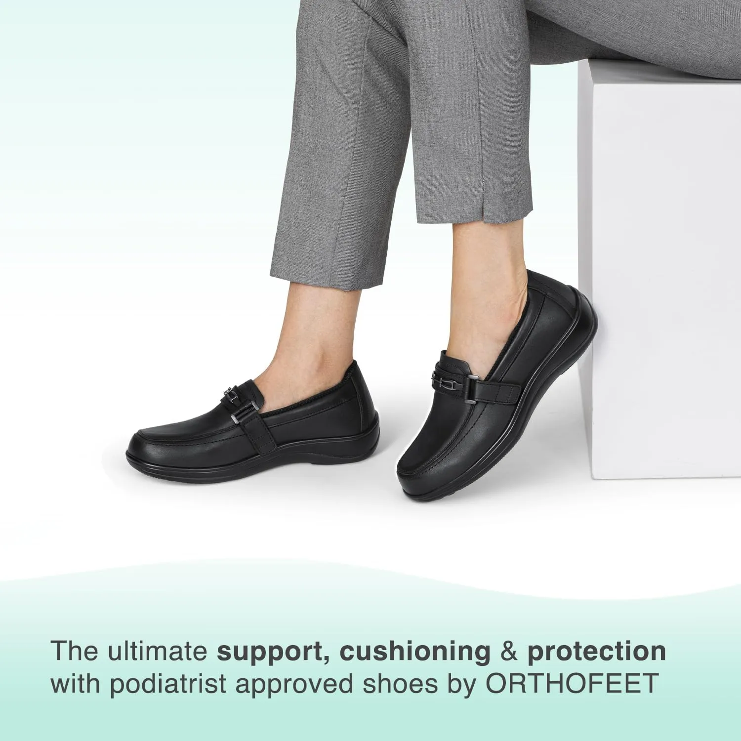 Orthofeet Women's Orthopedic Leather Chelsea Loafer