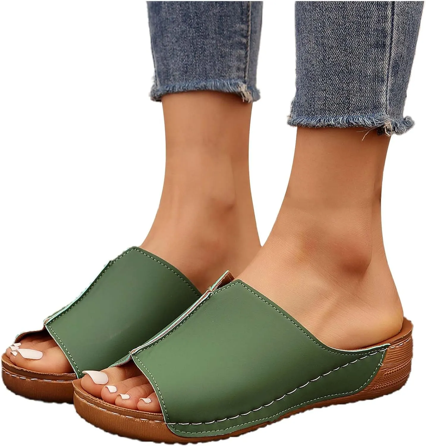 Orthopedic Sandals for Women Dressy Damping Sole Upgradation Stretch Lightweight Arch Support Walking Summer Sandals