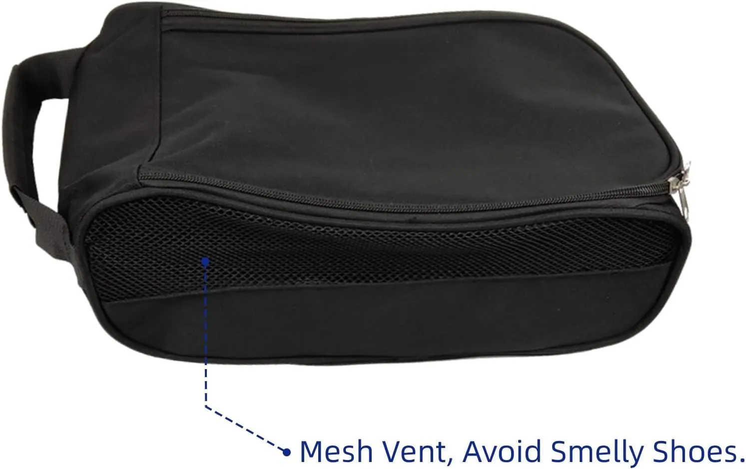 Outdoor Golf Shoe Bag for Travel, Waterproof & Breathable Zippered Sports Golf Shoe Carrier Bags for Men Women (Grey)