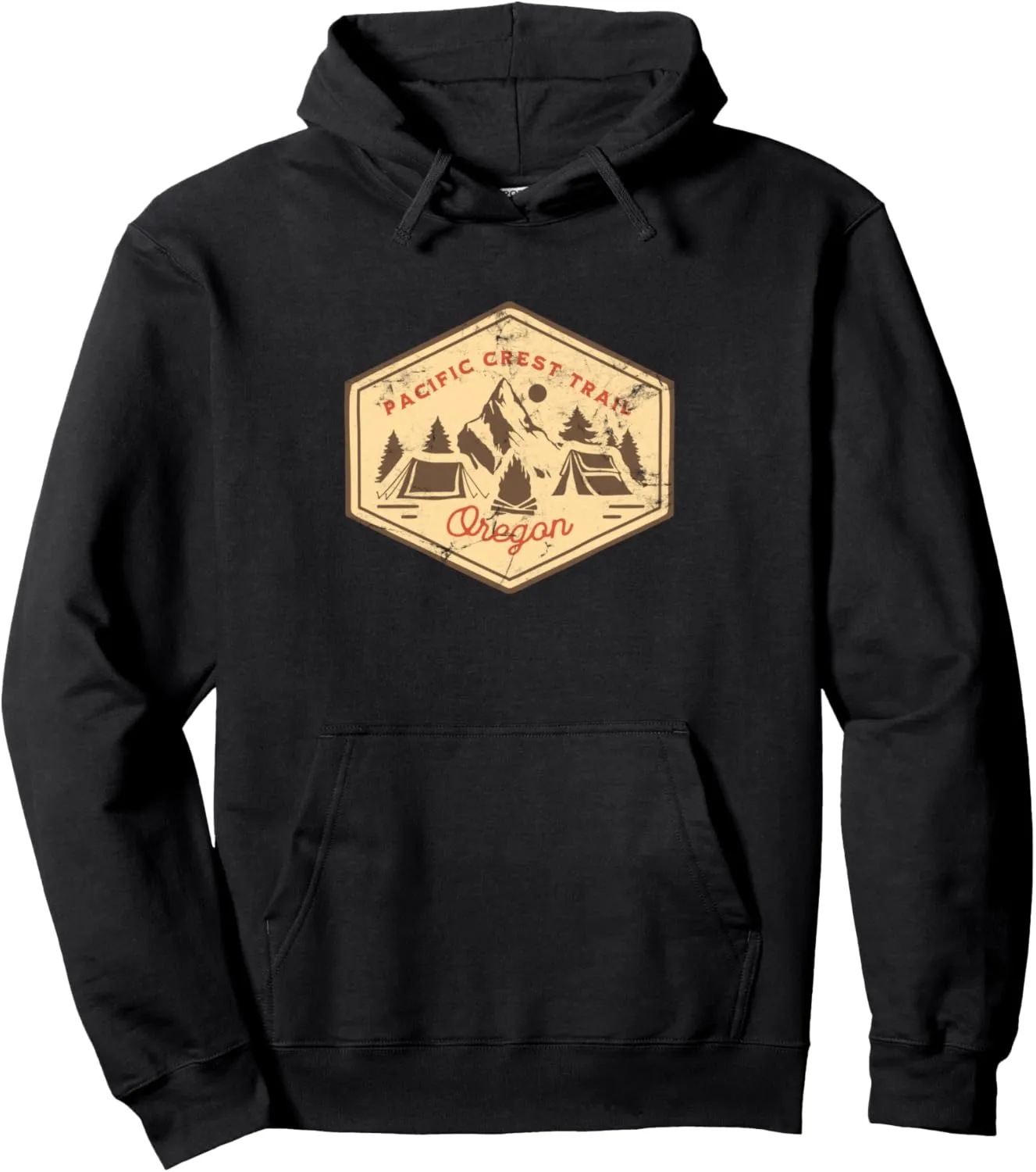 Pacific Crest Trail Oregon - Vintage Hiking Pullover Hoodie