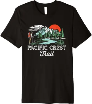 Pacific Crest Trail Vintage Distressed Backpacker Graphic Premium T-Shirt