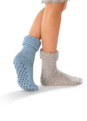 Pack of 2 non-slip slipper socks