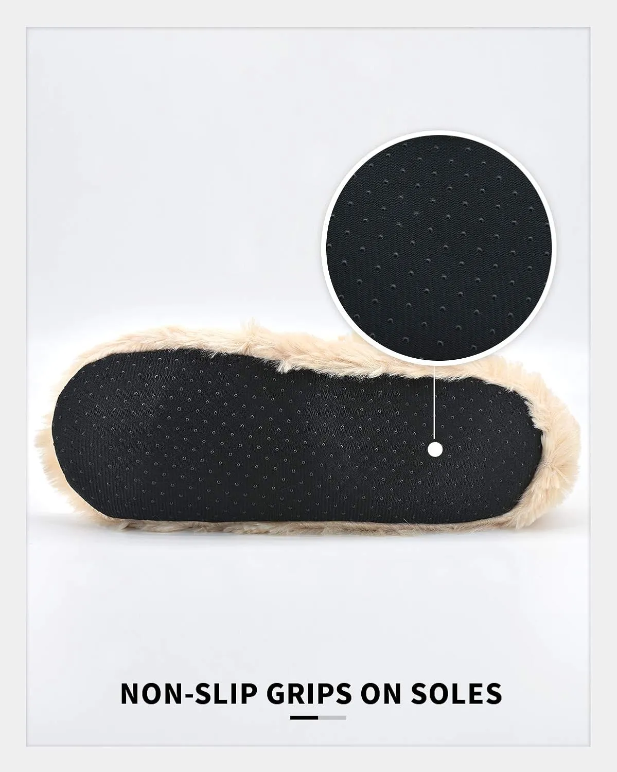 Panda Bros Slipper Socks for Women Cozy Warm Lined Fuzzy Sock Slippers Indoor Booties with Non Slip Grippers