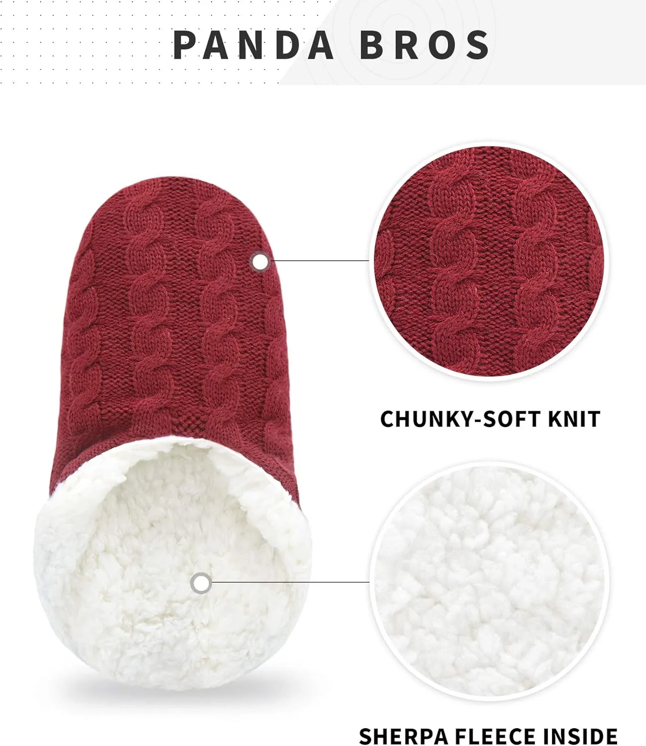 Panda Bros Slipper Socks For Women With Grippers, Fuzzy Womens Slipper Socks With Non Slip Bottoms, Cozy Warm House Slippers