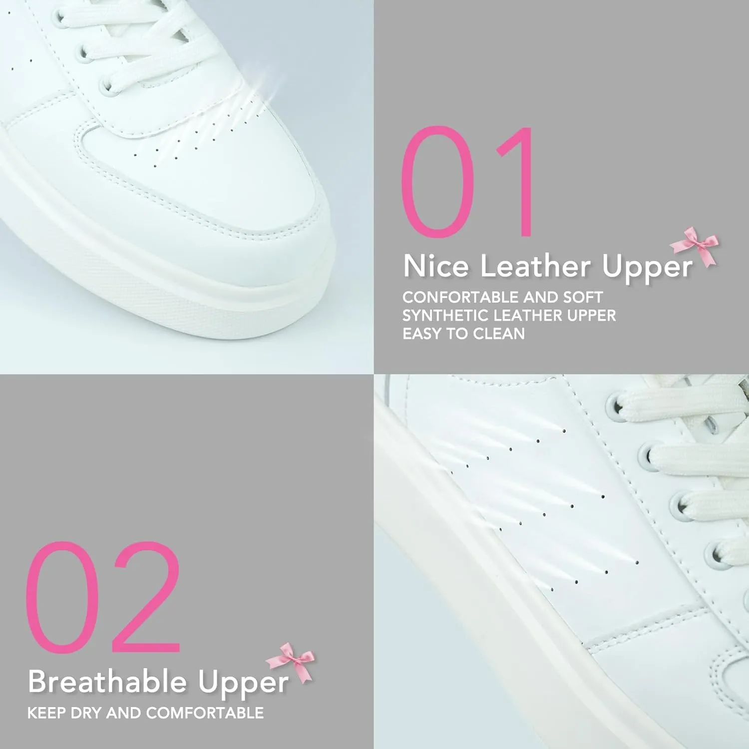 Personalized Sneakers Shoes for Bride Wedding Custom Party Monogrammed Low Top Breathable Shoes, White