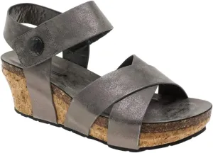 Pierre Dumas Womens Chantal-4 Wedge Sandal (7.5, Pewter)