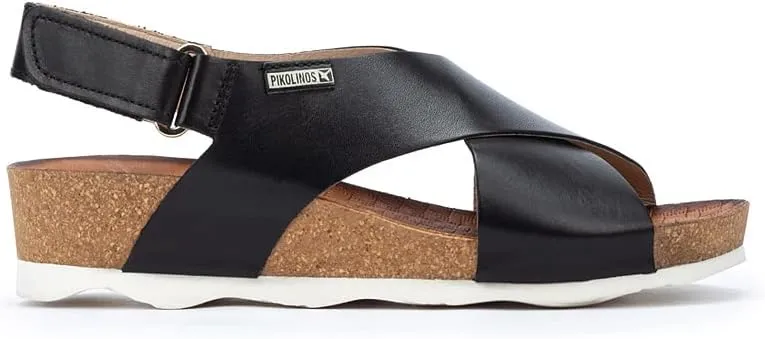 PIKOLINOS Women's Mahon W9E-0912 Wedge Sandal, Black, 10.5-11