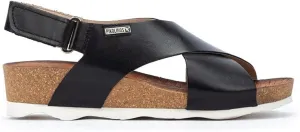 PIKOLINOS Women's Mahon W9E-0912 Wedge Sandal, Black, 10.5-11