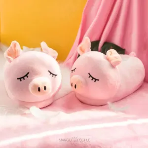 Pink Piggy Plush Slipper
