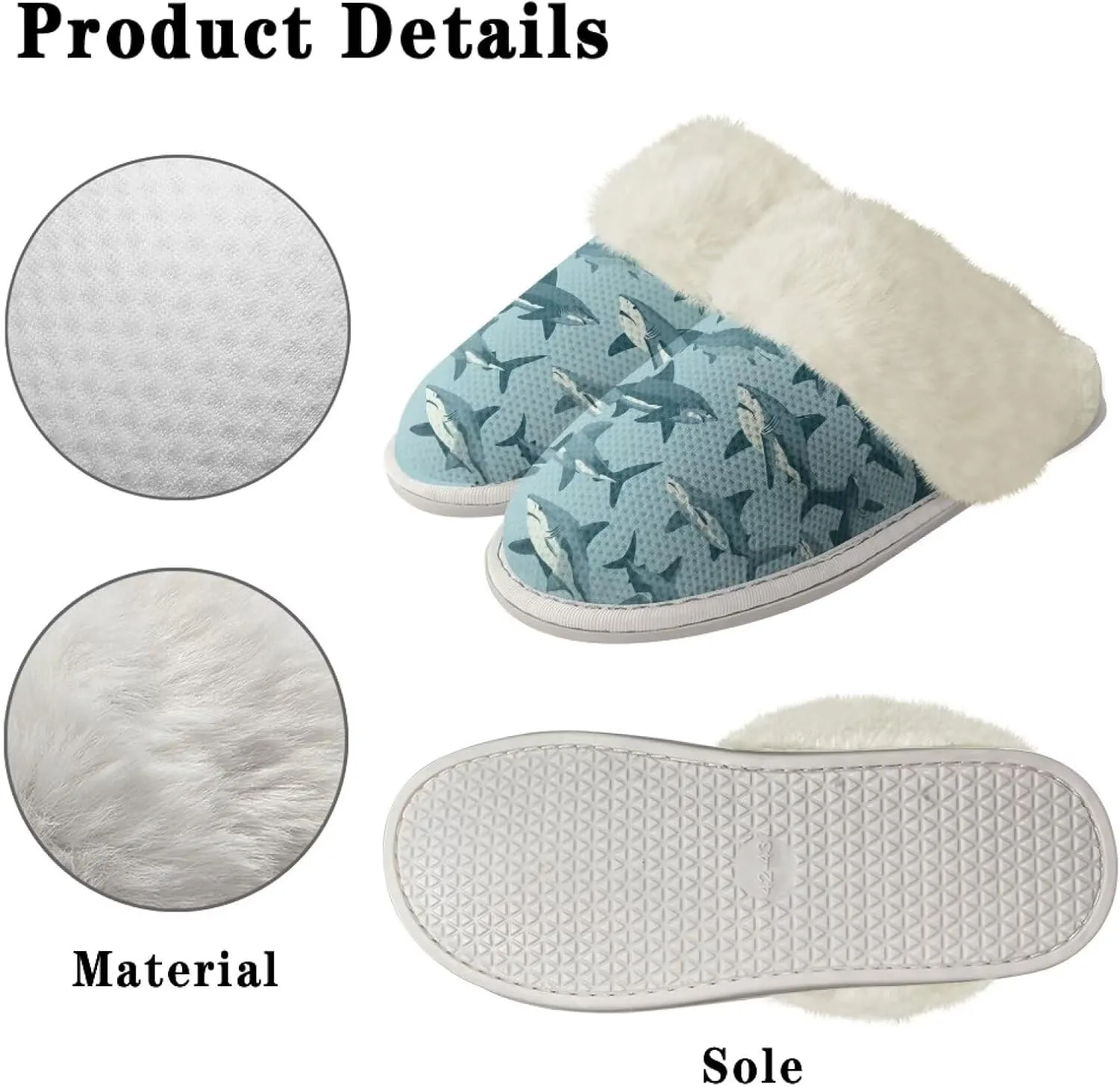 Plush House Shoes for Women Closed Toe House Slipper Warm Flannel Fuzzy Slippers with Non Skid Sole for Indoor