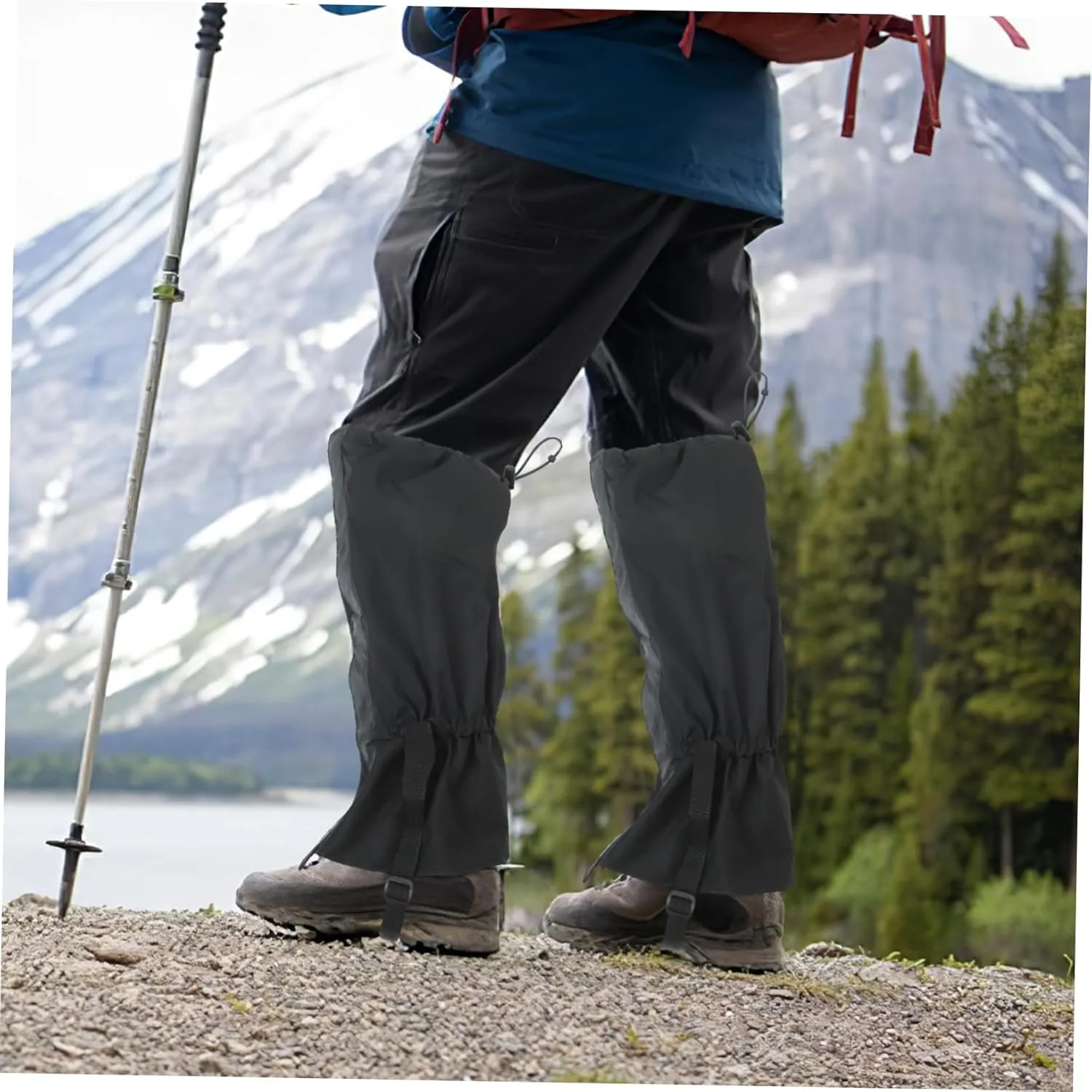 POPETPOP Walking Leg Gaiters Men Outdoor Gaiters for Hiking for Boots Protective Waterproof Ankle Gaiters Hiking
