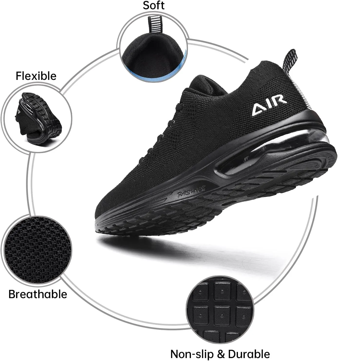QAUPPE Womens Fashion Lightweight Air Sports Walking Sneakers Breathable Gym Jogging Running Tennis Shoes US 5.5-11 B(M)…