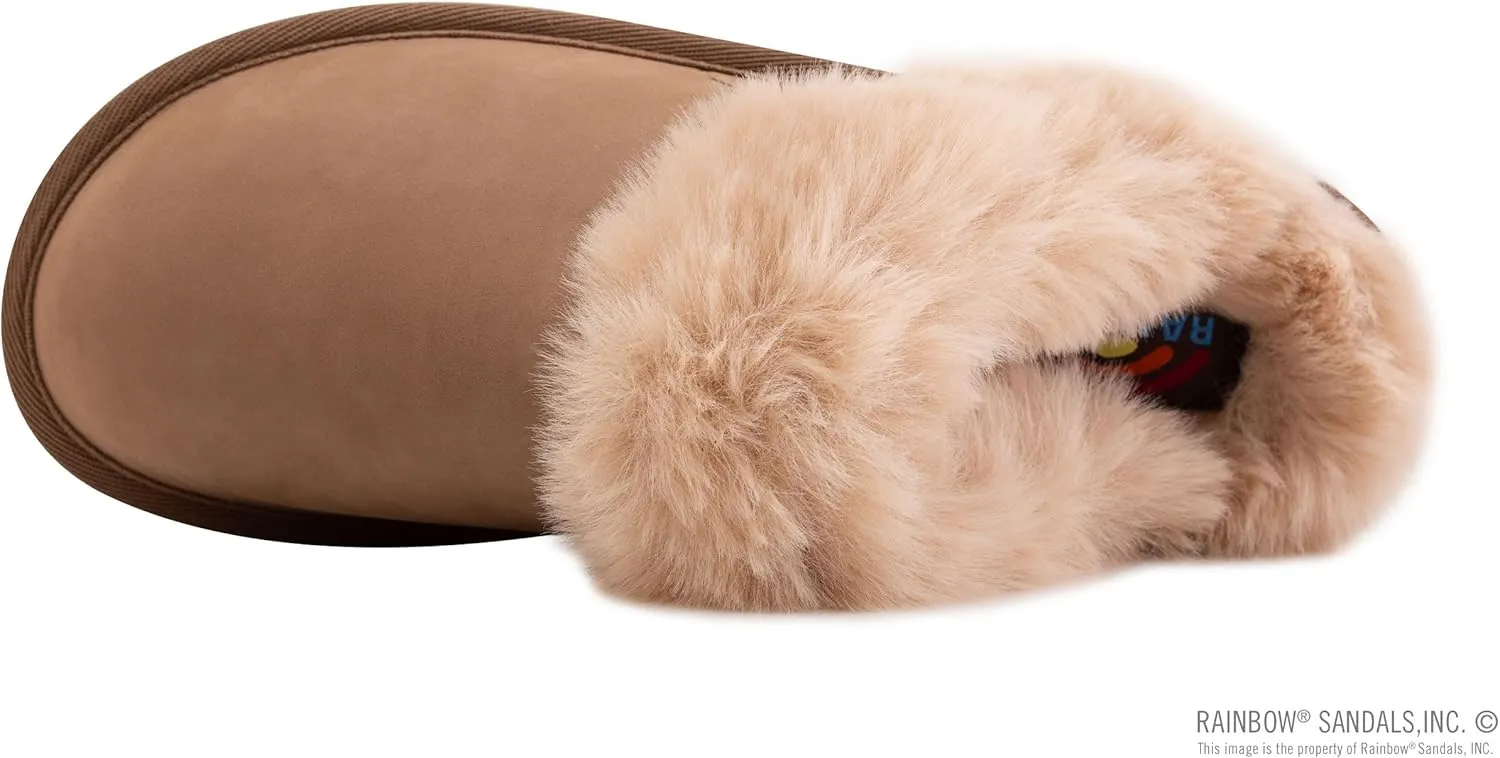 Rainbow Sandals Ladies Sunset Snugs - Premier Leather, Fleece Lined Slipper
