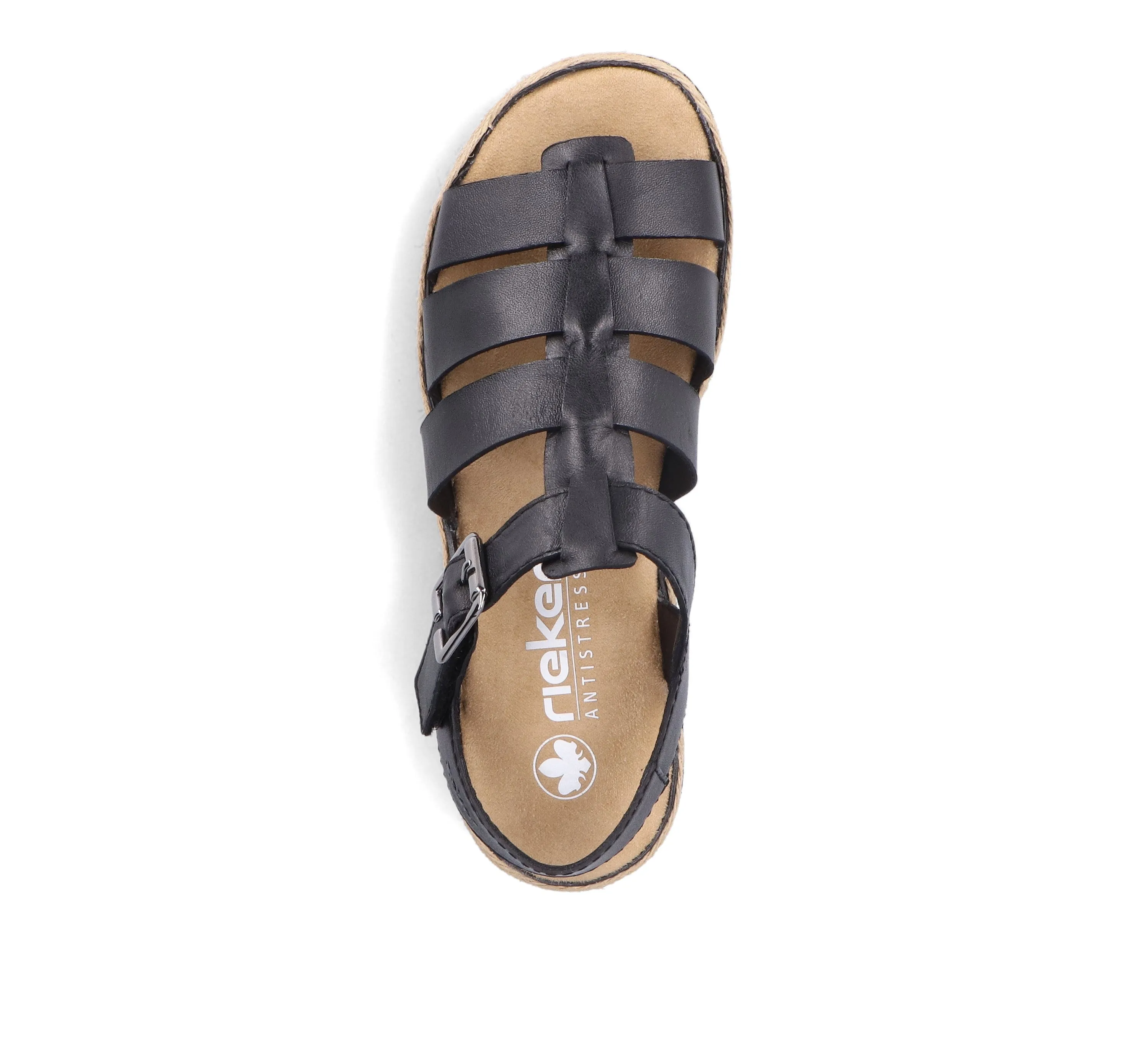 Rieker Ladies Slip On Low Wedge Sandal V7904-00