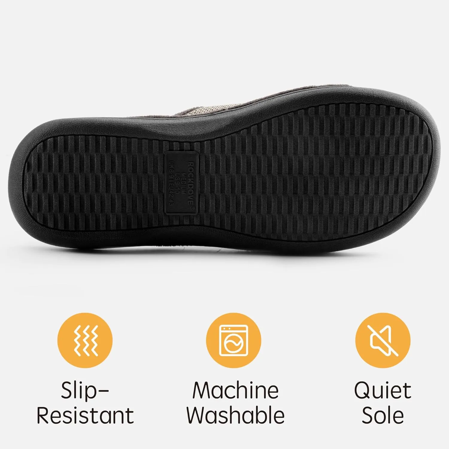 RockDove Men's Adjustable Wrap Memory Foam Slide Slipper