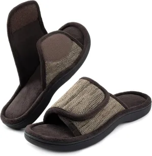 RockDove Men's Adjustable Wrap Memory Foam Slide Slipper