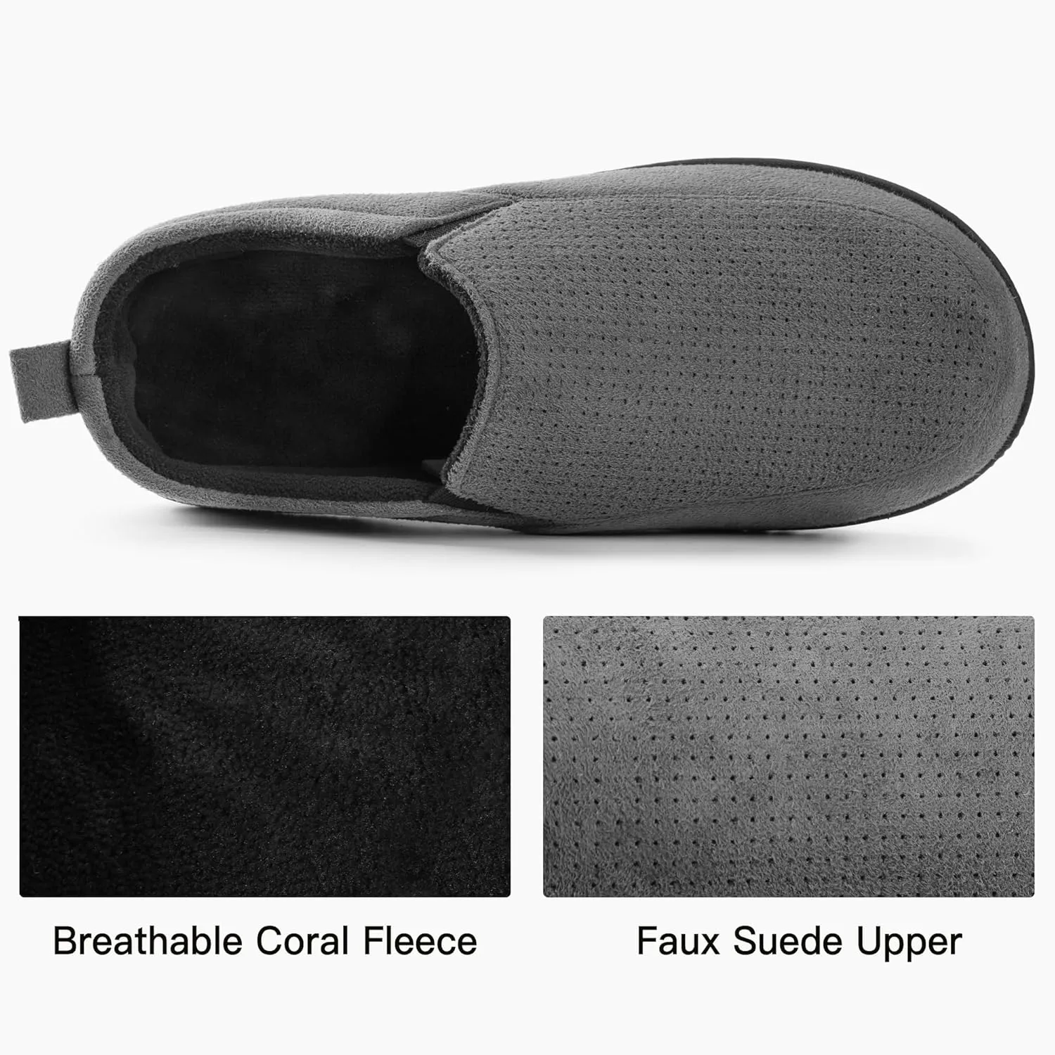 RockDove Men's Breathable Mesh Memory Foam Slipper with Nonslip Sole