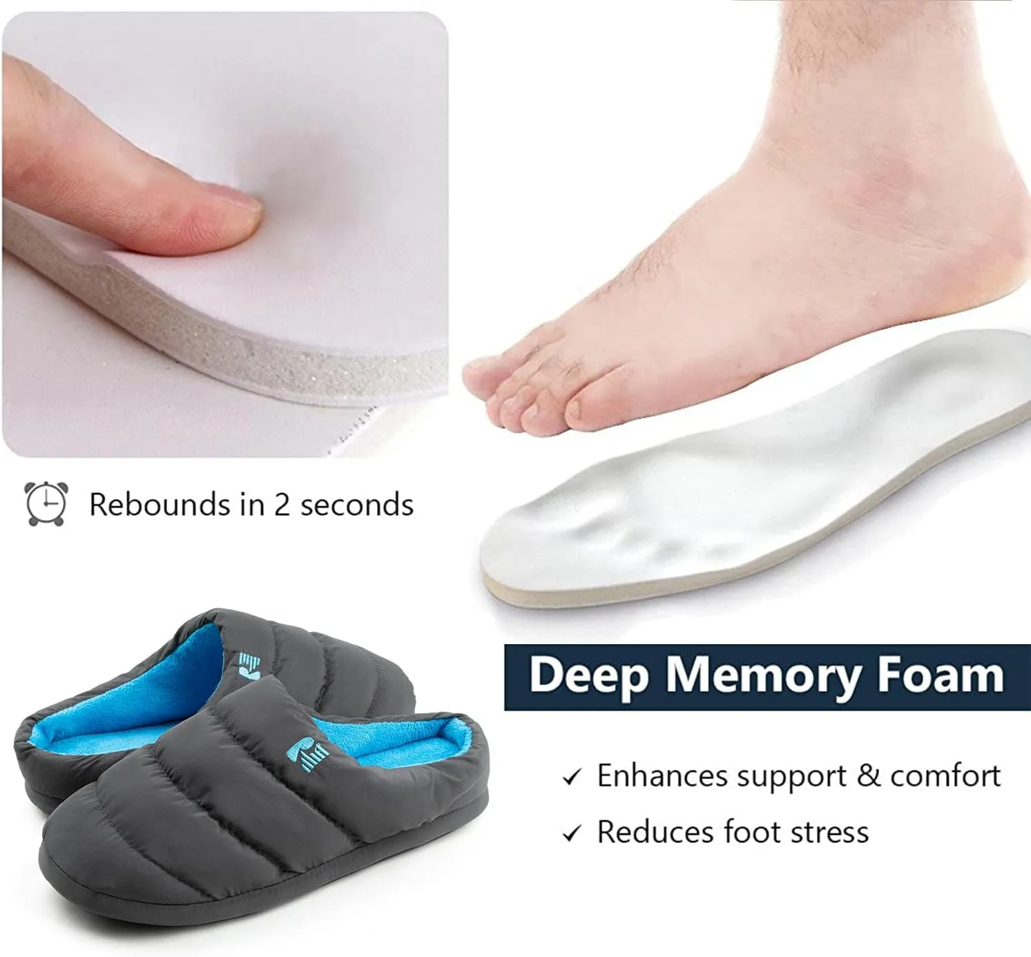 RockDove Men's Campground Memory Foam Down Slipper