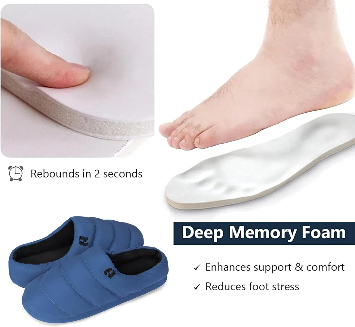 RockDove Men's Campground Memory Foam Down Slipper