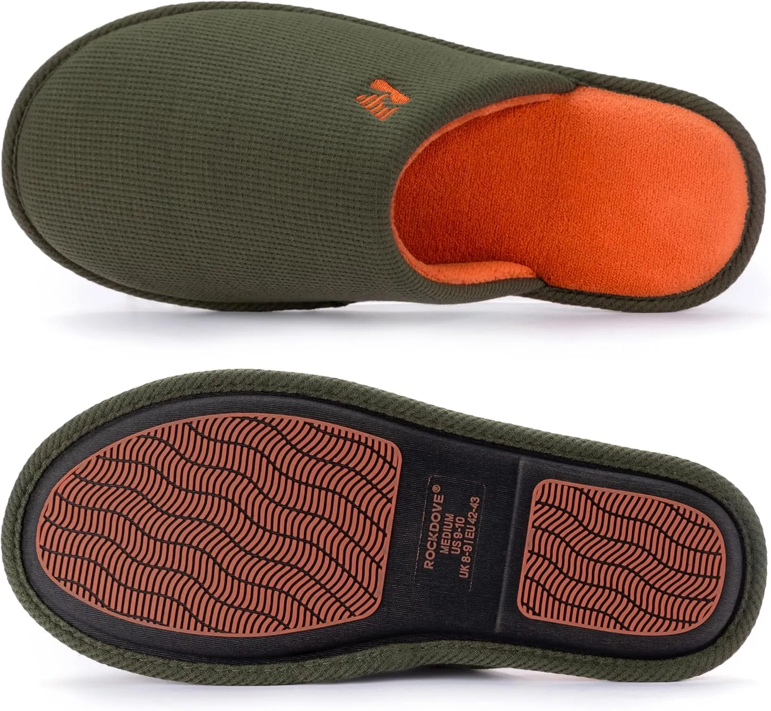 RockDove Men's Two-Tone Memory Foam Lightweight Scuff House Slipper