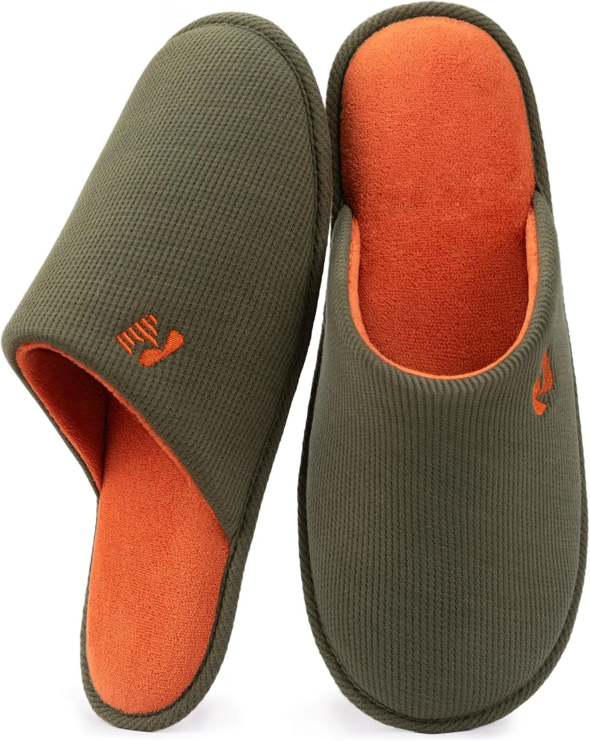 RockDove Men's Two-Tone Memory Foam Lightweight Scuff House Slipper