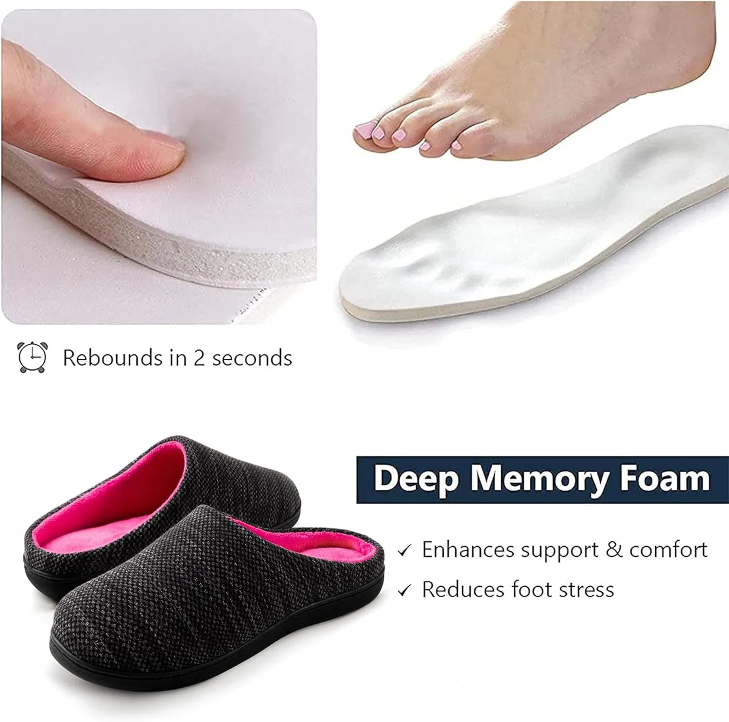 RockDove Women's Birdseye Knit Memory Foam Slipper