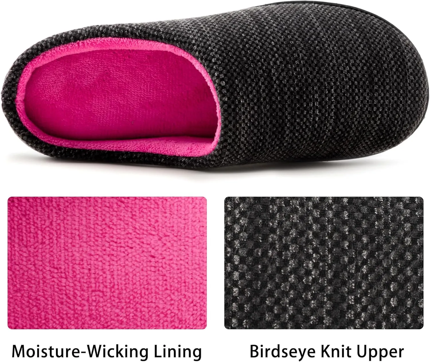 RockDove Women's Birdseye Knit Memory Foam Slipper