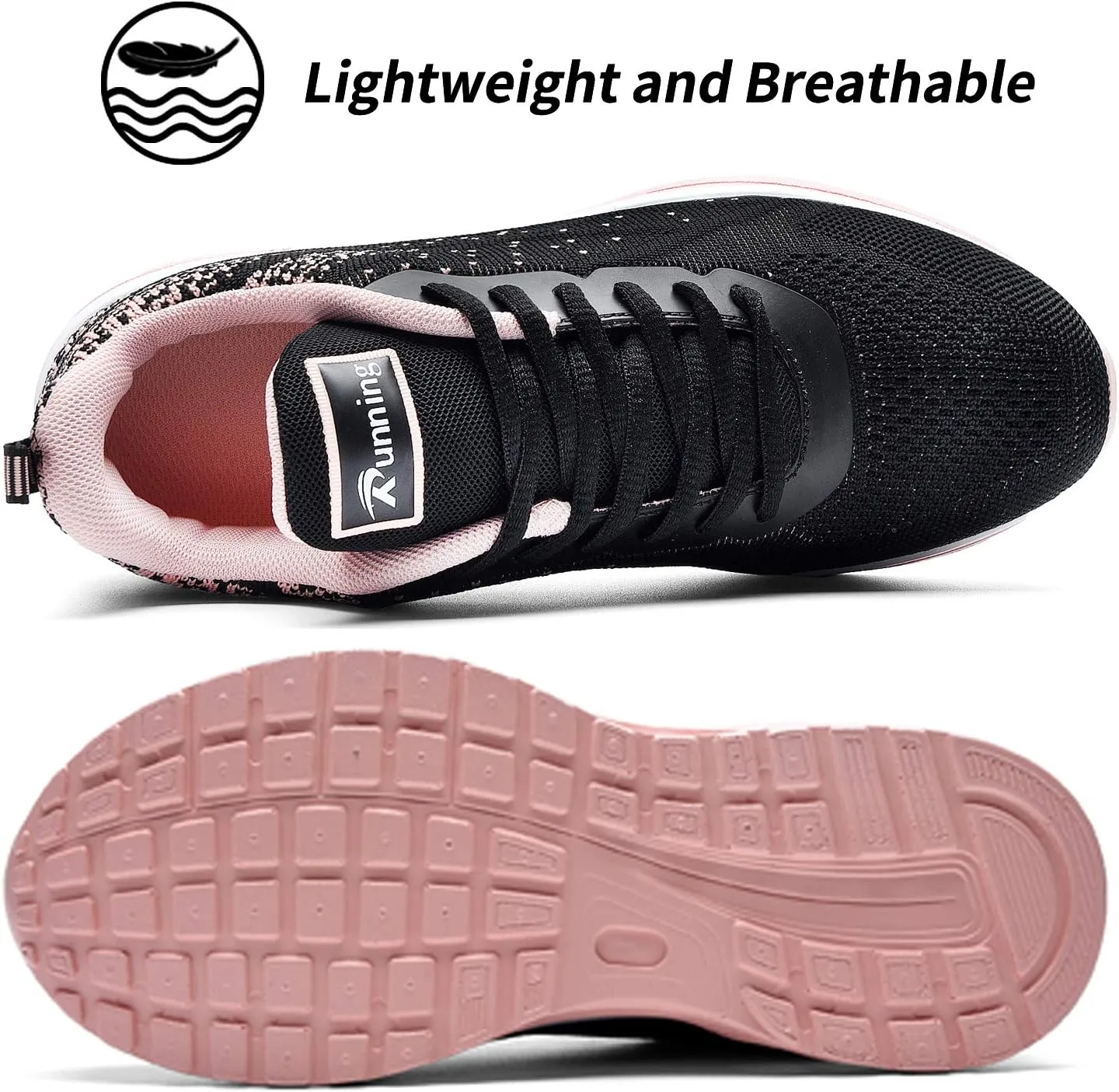 RomenSi Womens Tennis Athletic Running Shoes Fashion Sneakers Breathable Sports Gym Walking Shoes (US5.5-11)