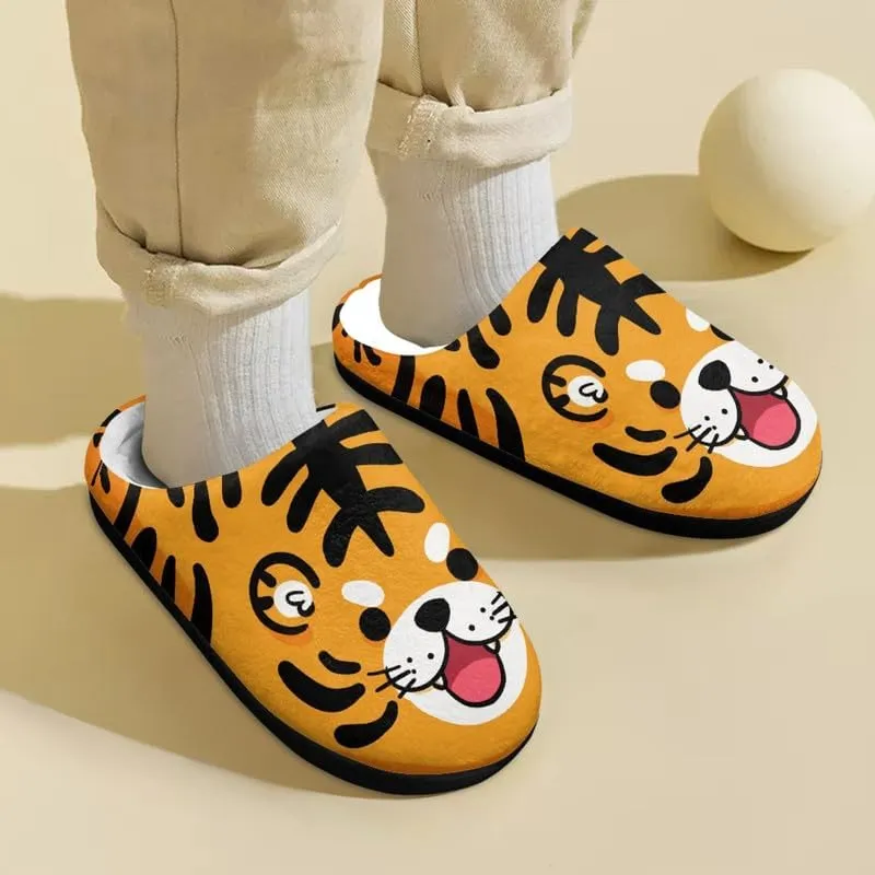 Rooster Toddler Kids Slippers, Frog Girls Boys Warm Fleece Winter Household Slippers, with Non-Skid Soles