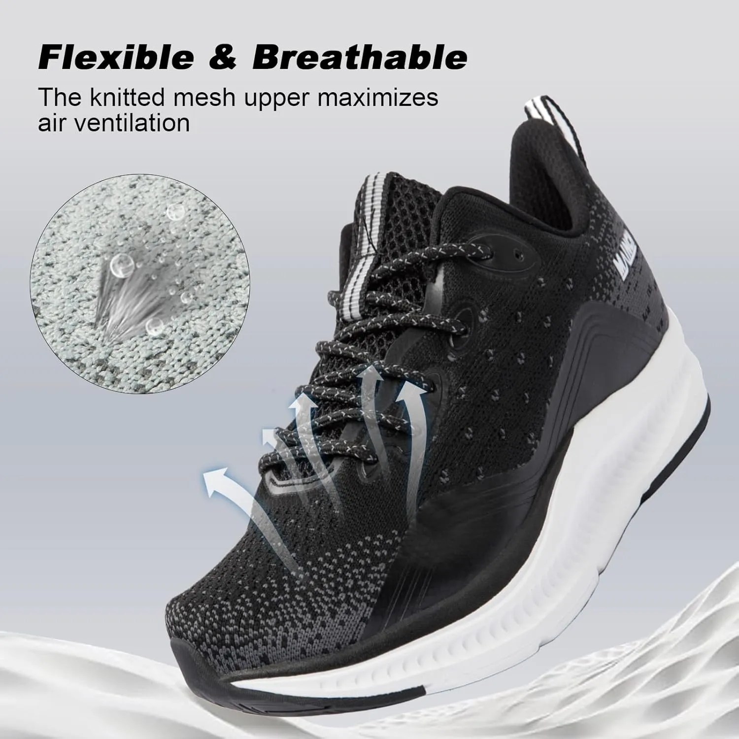 Running Shoes for Men Lightweight Breathable Non Slip Walking Shoes Athletic Sneakers Workout Gym Tennis Shoes