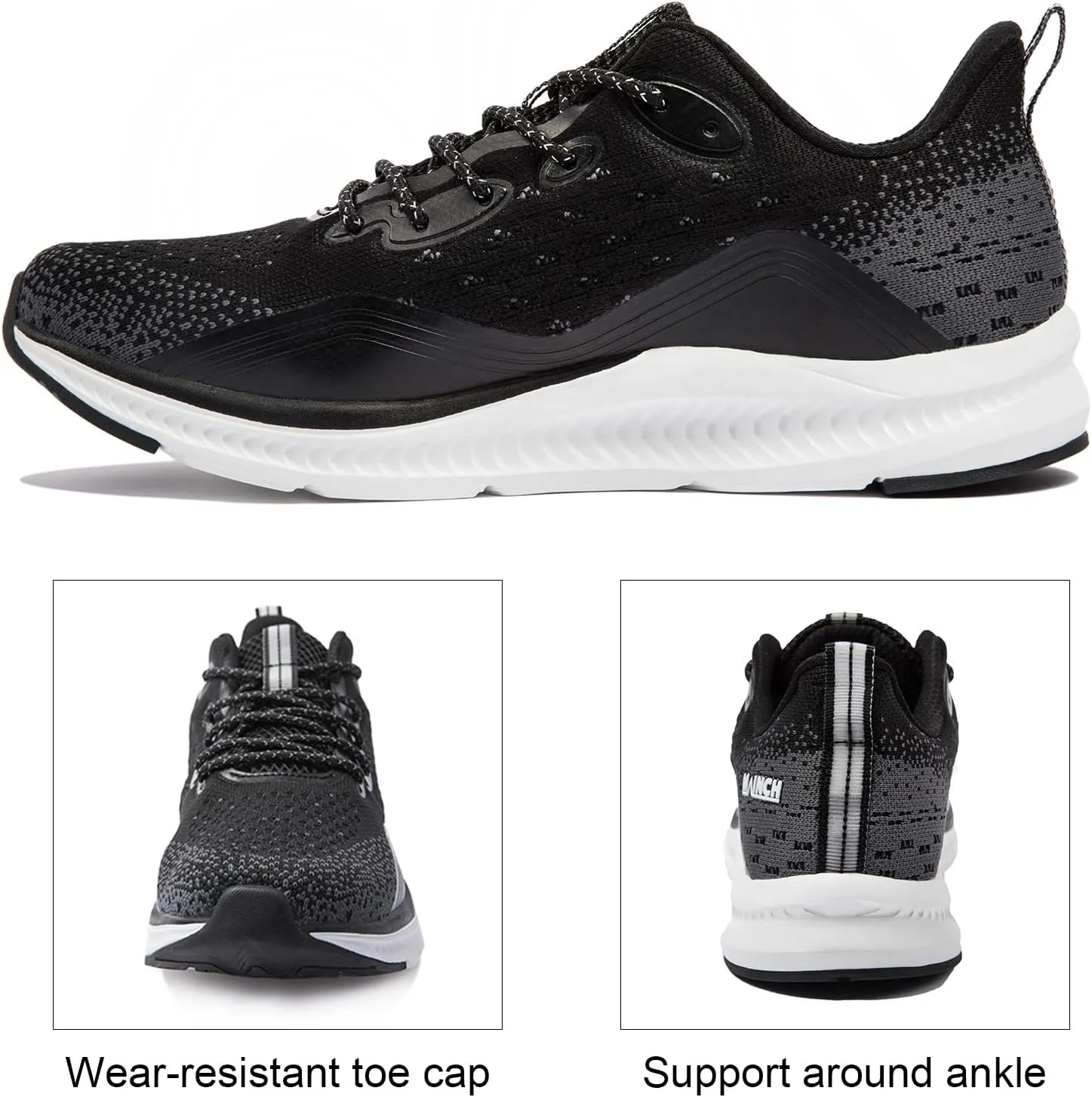 Running Shoes for Men Lightweight Breathable Non Slip Walking Shoes Athletic Sneakers Workout Gym Tennis Shoes