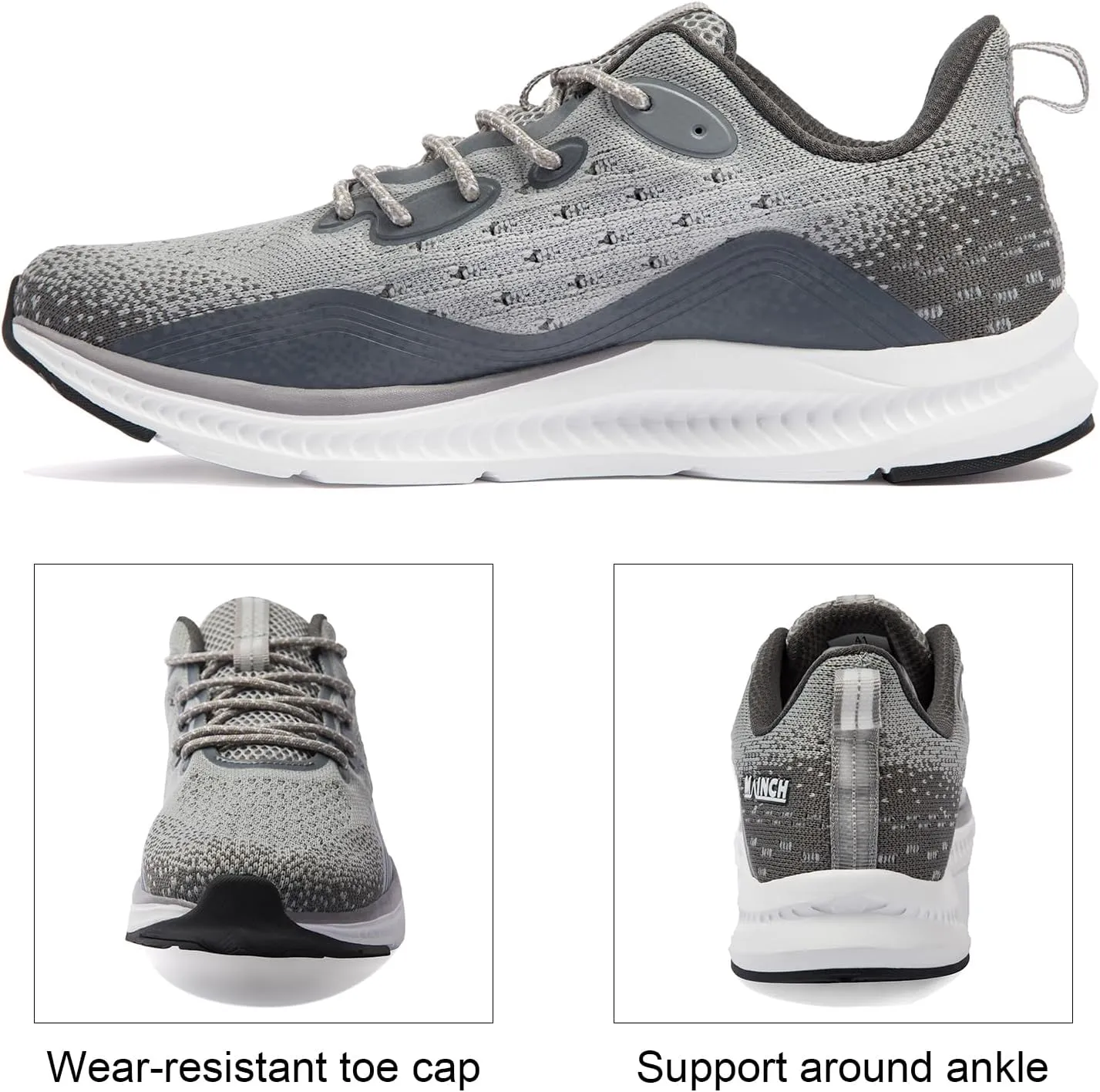 Running Shoes for Men Lightweight Breathable Non Slip Walking Shoes Athletic Sneakers Workout Gym Tennis Shoes
