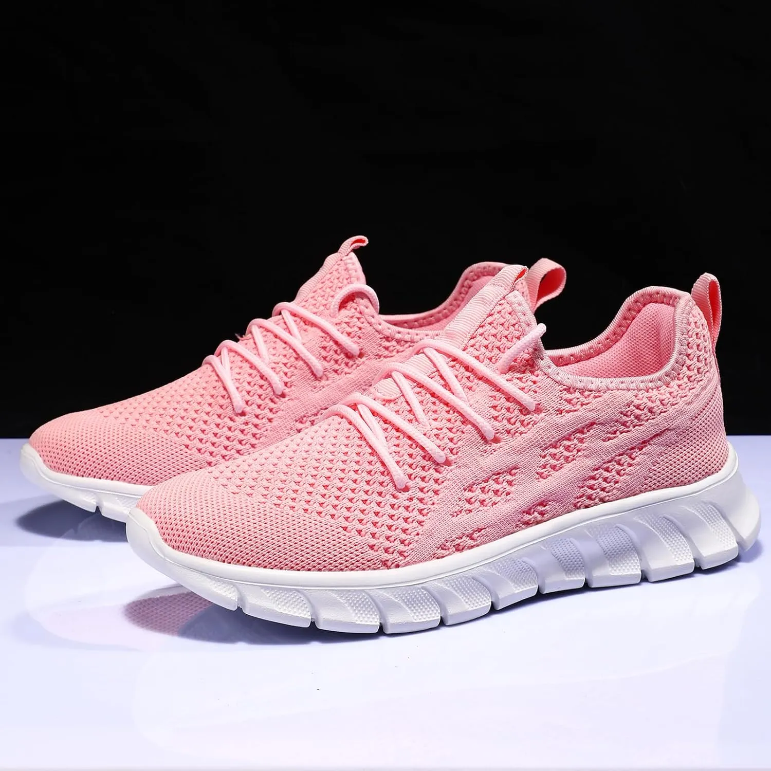 Running Shoes Women Tennis Walking Sneakers Slip On Gym Shoes Non Slip Workout Sneakers for Womens Casual Mesh Footware Fashion Lightweight