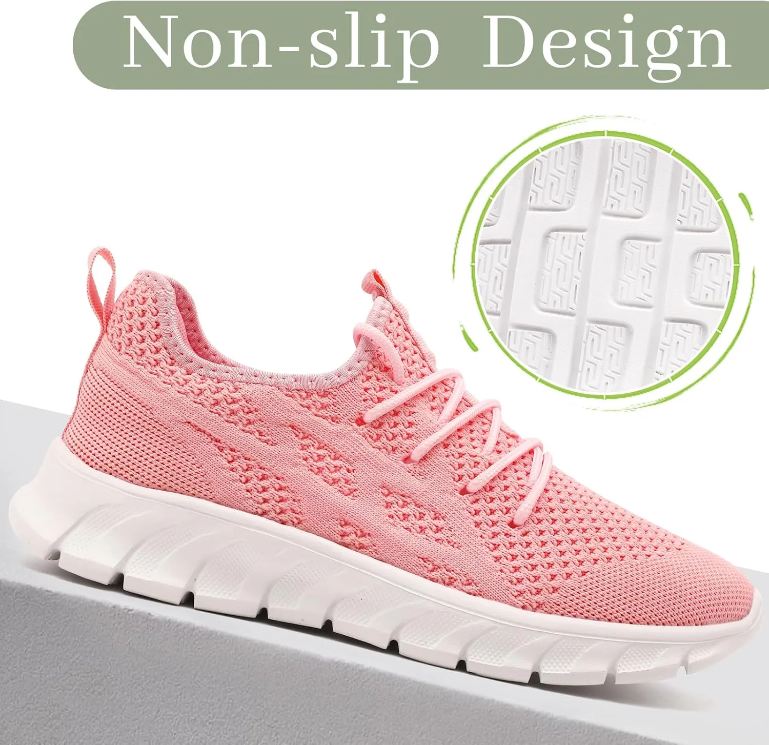 Running Shoes Women Tennis Walking Sneakers Slip On Gym Shoes Non Slip Workout Sneakers for Womens Casual Mesh Footware Fashion Lightweight