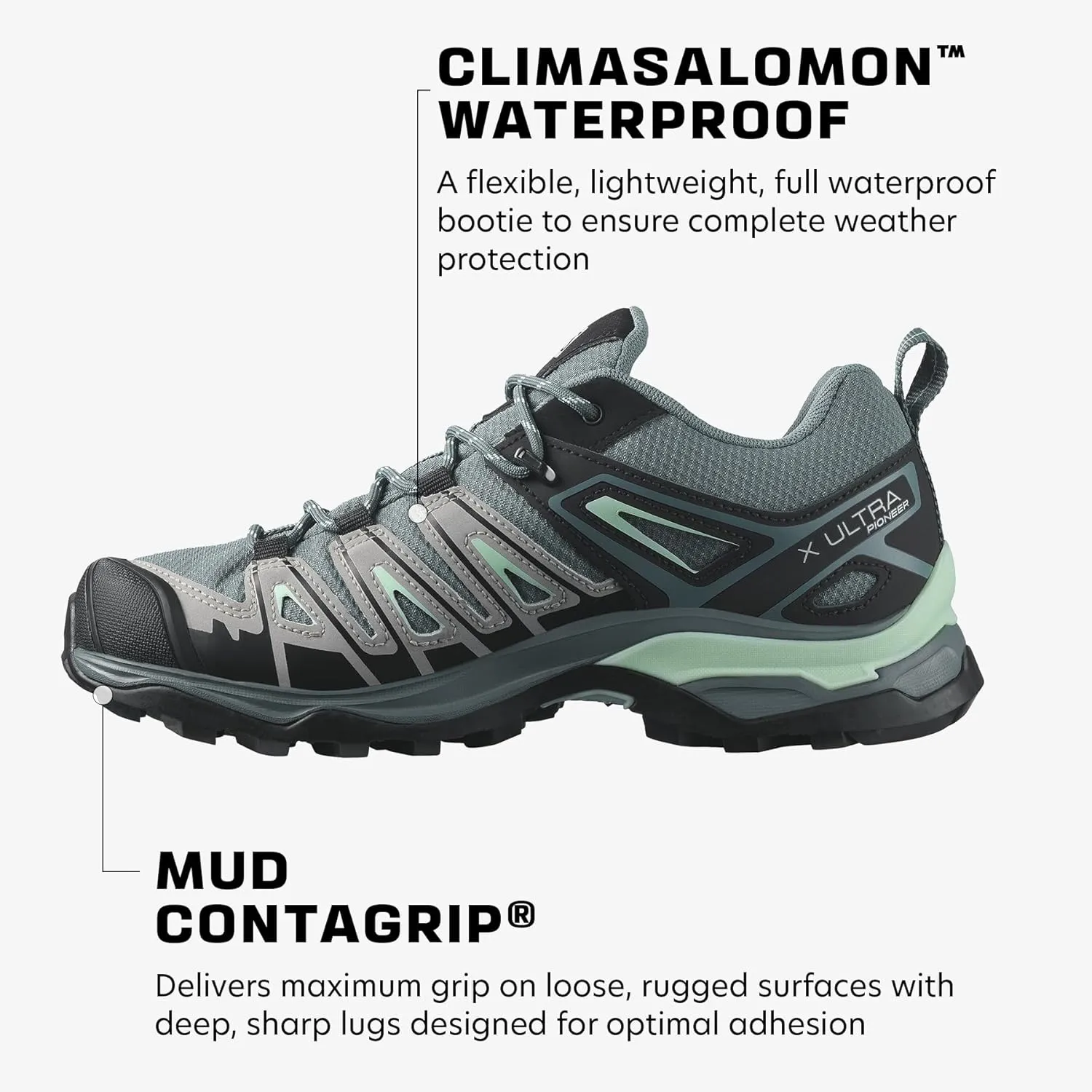 Salomon Women's X Ultra Pioneer Climasalomon Waterproof Hiking Shoe