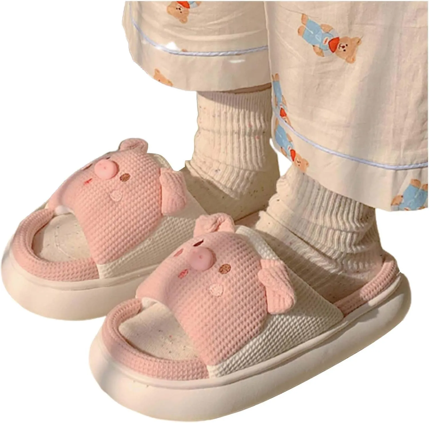 SBGMoSJ Indoor House Slippers Cute Mens Winter Outdoor Slippers Bedroom Shoes for Ladies Comfy Slippers for Women Non Slip Outdoor Christmas Lights Gifts for Women 2023