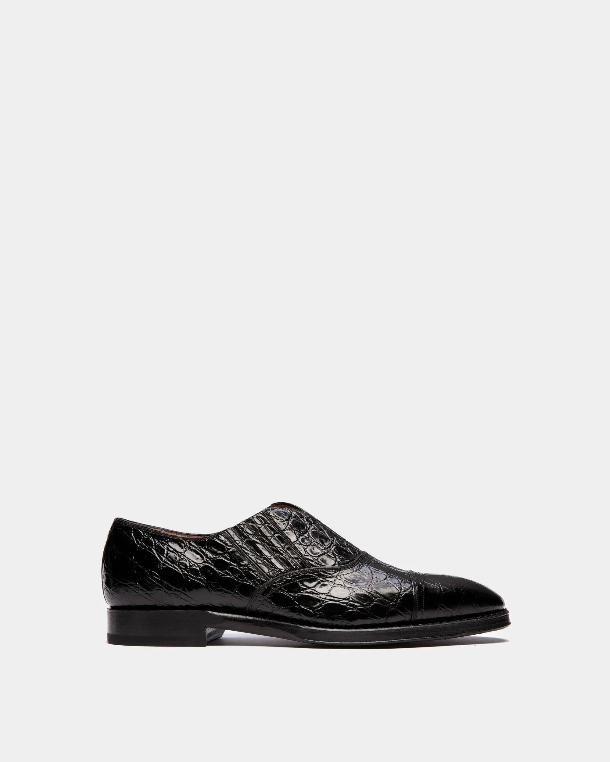 Scribe Loafer in Black Printed Leather