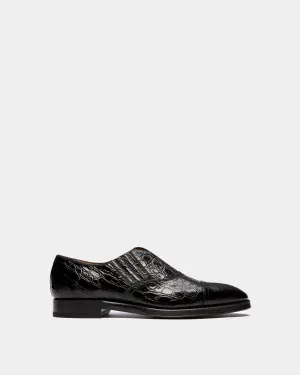 Scribe Loafer in Black Printed Leather