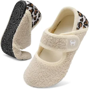 Scurtain Comfy House Slippers for Women Men Wide Diabetic Sock Slippers Soft Slip On Slippers Cozy Barefoot House Shoes