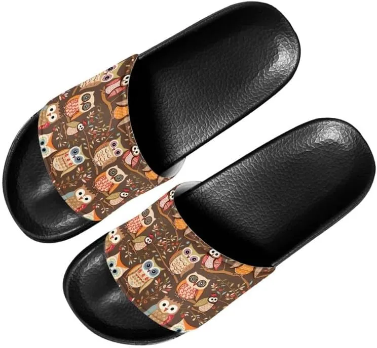 Semioury American Flag Women Soft House Summer Slippers Butterfly Corgi Indoor Outdoor Slippers House Open Toe Spa Slippers