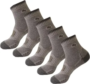 SEOULSTORY7 Men's Full Cushion Mid Quarter Ankle Length Hiking Socks