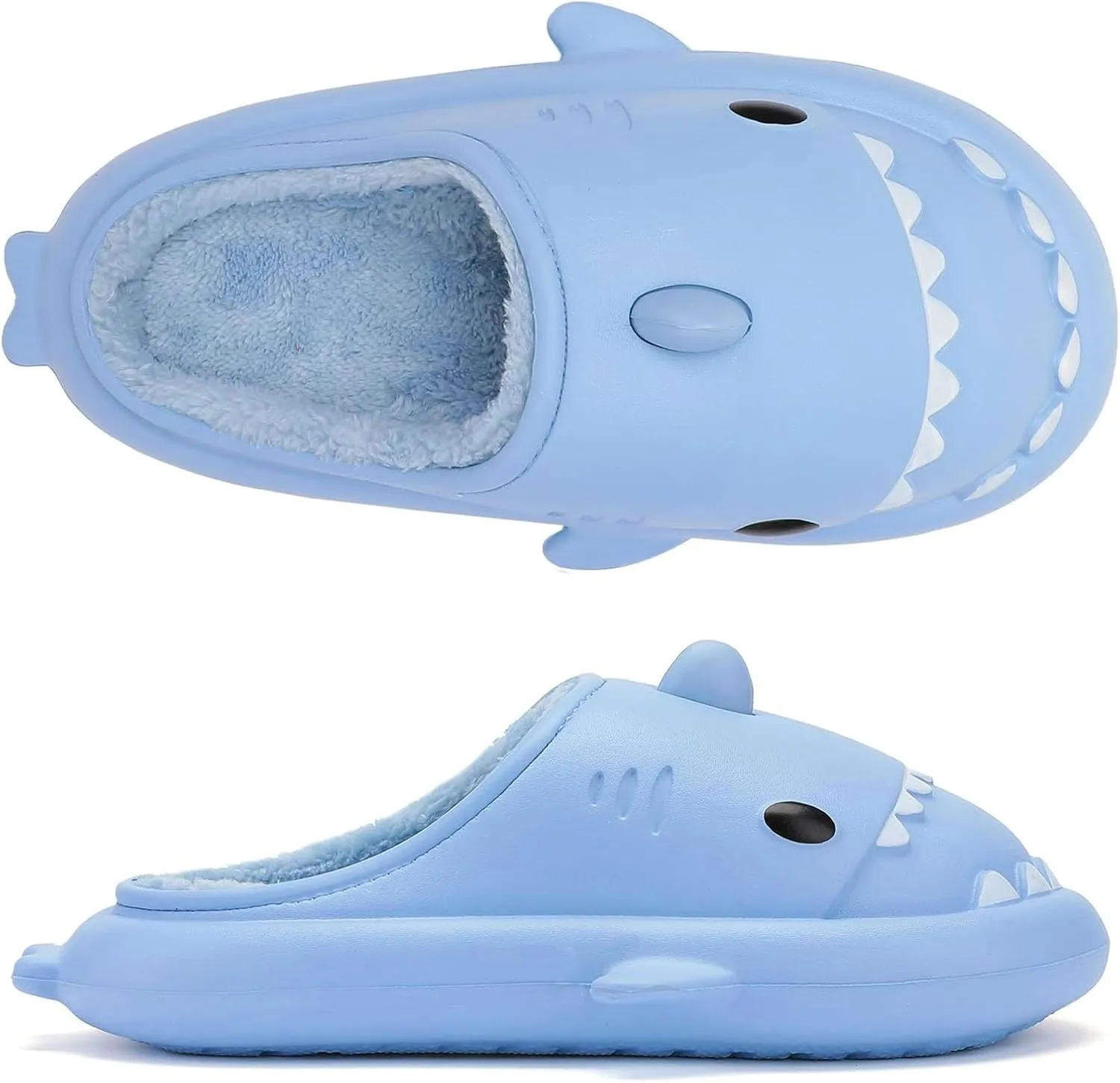 Shark Slippers For Women Men Cozy Funny Fuzzy Slippers For Women Bedroom Slippers House Shoes Slippers Cute Animal Non Slip Warm Slippers For Fall and Winter Indoor Outdoor